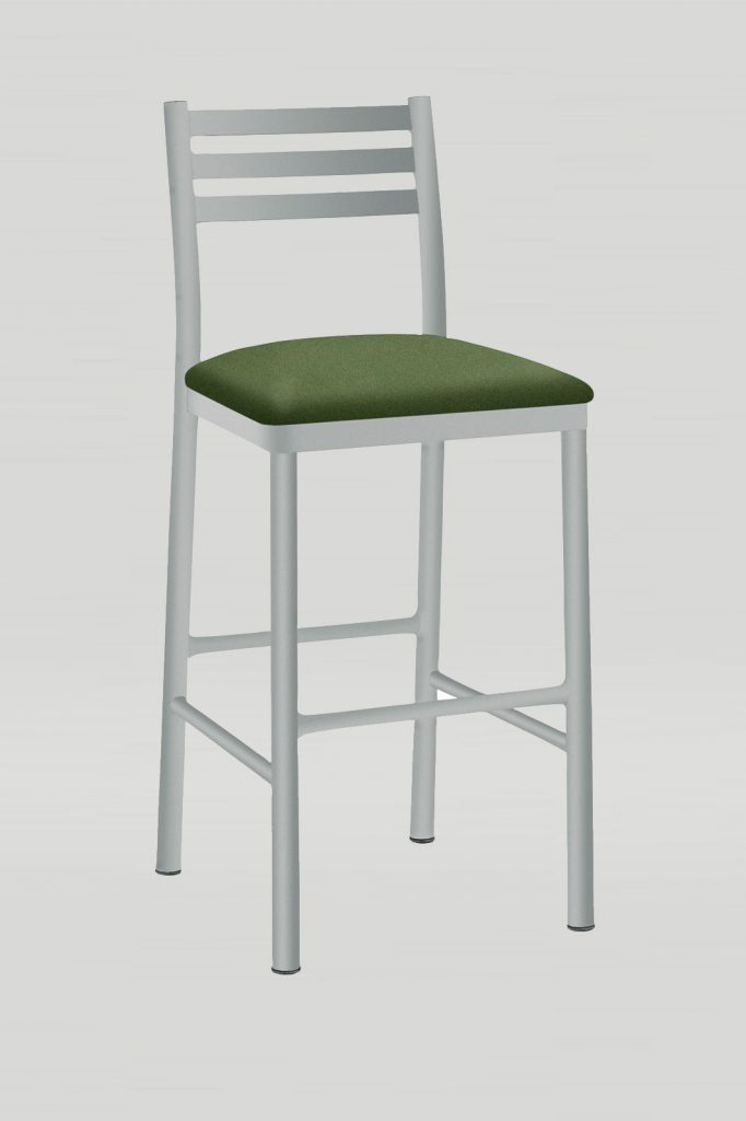 Ladderback Barstool With Upholstered Seat