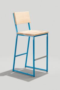 Brady Barstool in Sky Blue and Natural