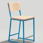 Brady Counter Stool in Sky Blue and Natural
