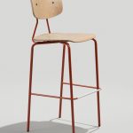 Reece Industrial Barstool In Copper Brown and Driftwood