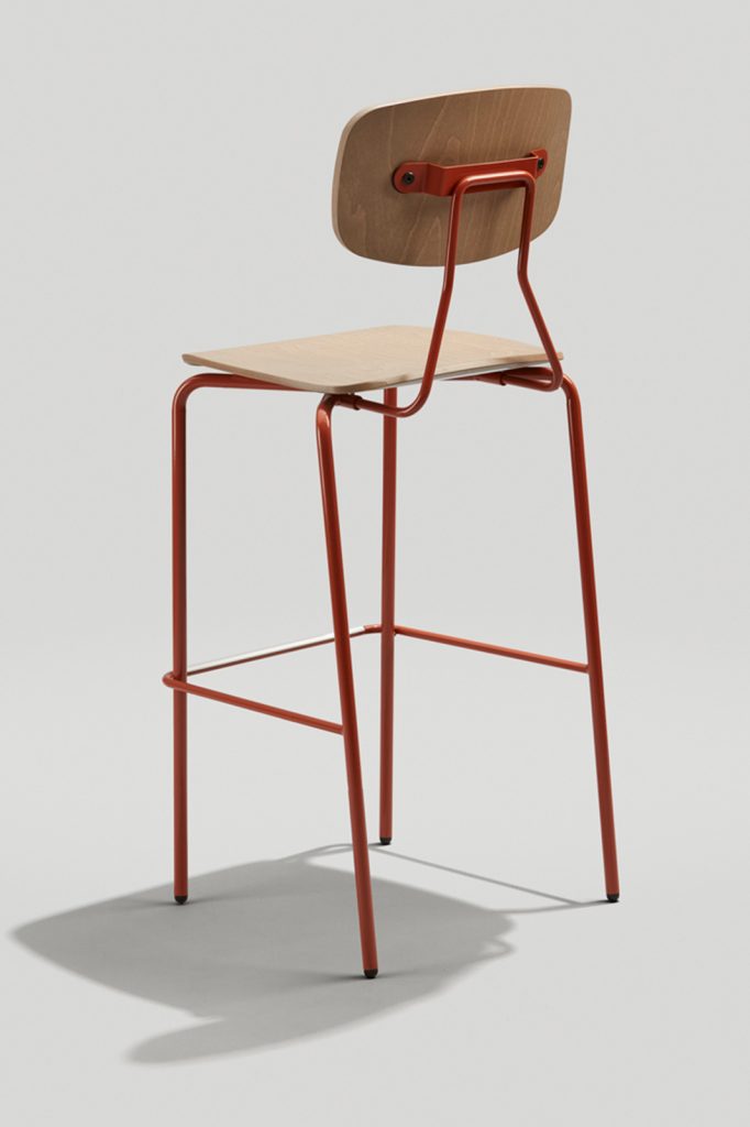 Reece Barstool in Copper Brown and Driftwood