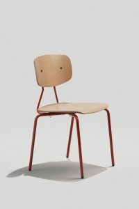Reece Stacking Chair in Copper Brown and Driftwood