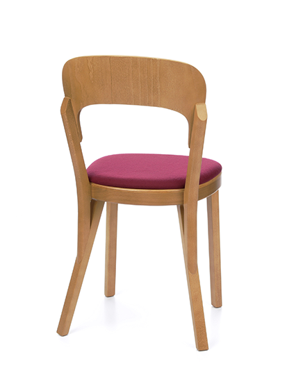Back view of the Tilly wood restaurant chair