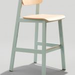Sadie II Barstool in Dusty Blue and Natural