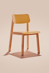 Modern outdoor chair, Sadie II in orange