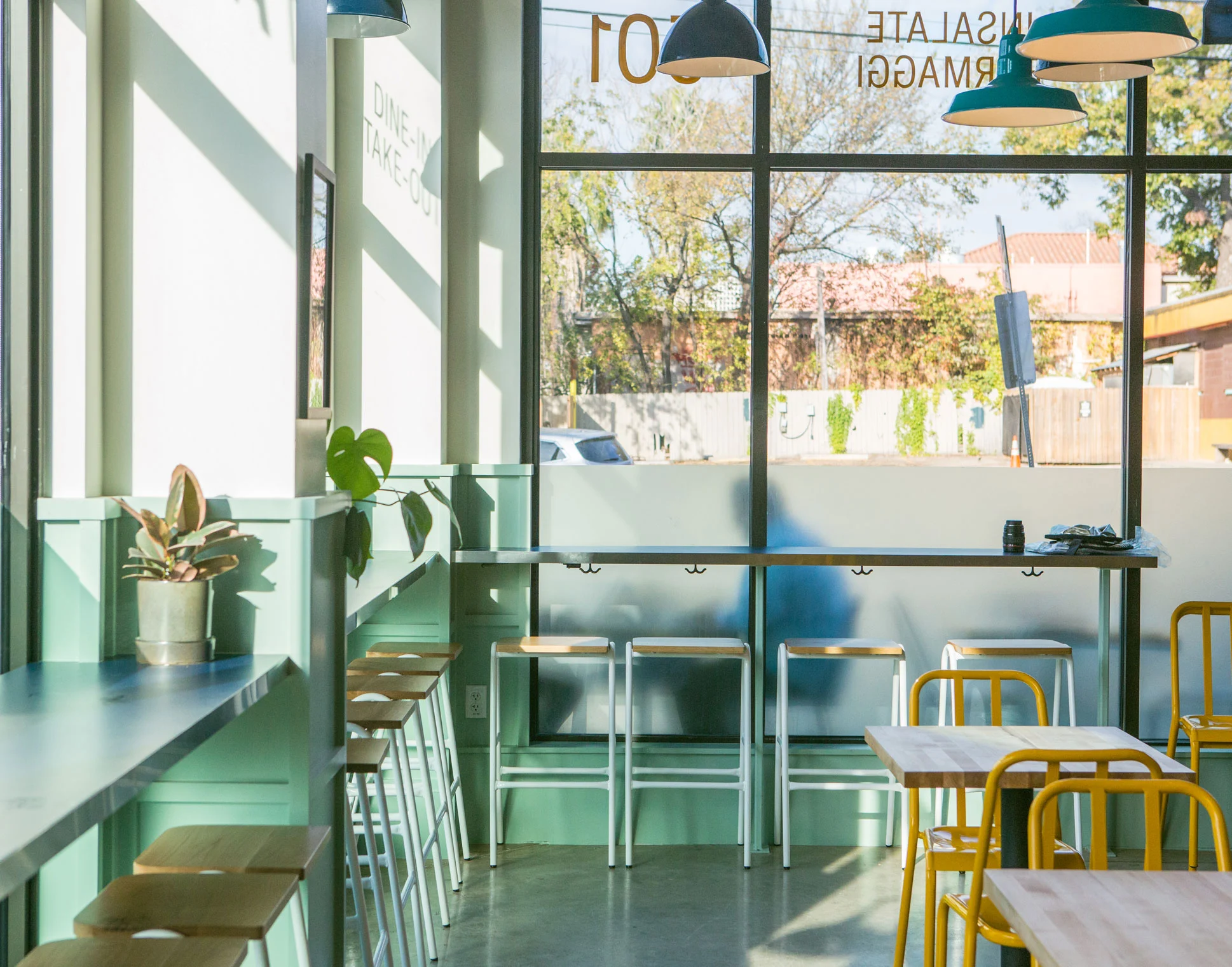 Hurdle Barstools in cafe.