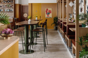 Olive Green, Bar-height Restaurant Table Communal