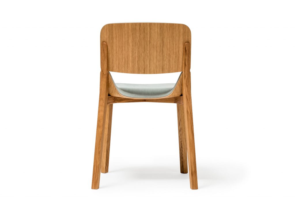 Modern Wood Dining Chair in White Oak