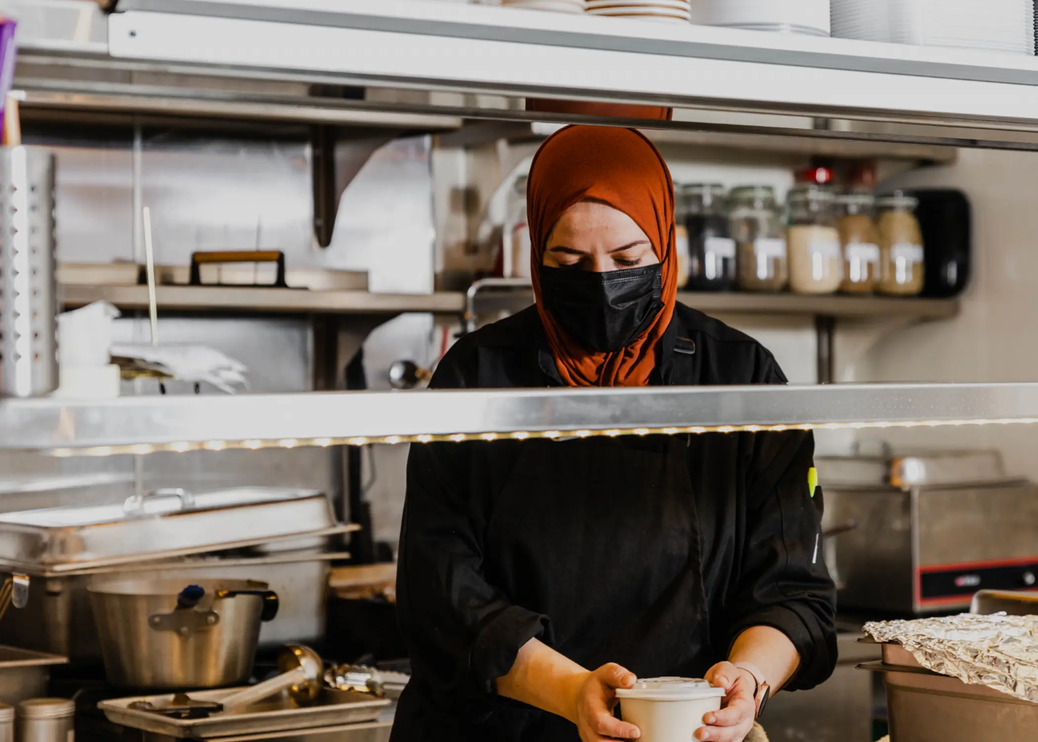 Chef preparing food.