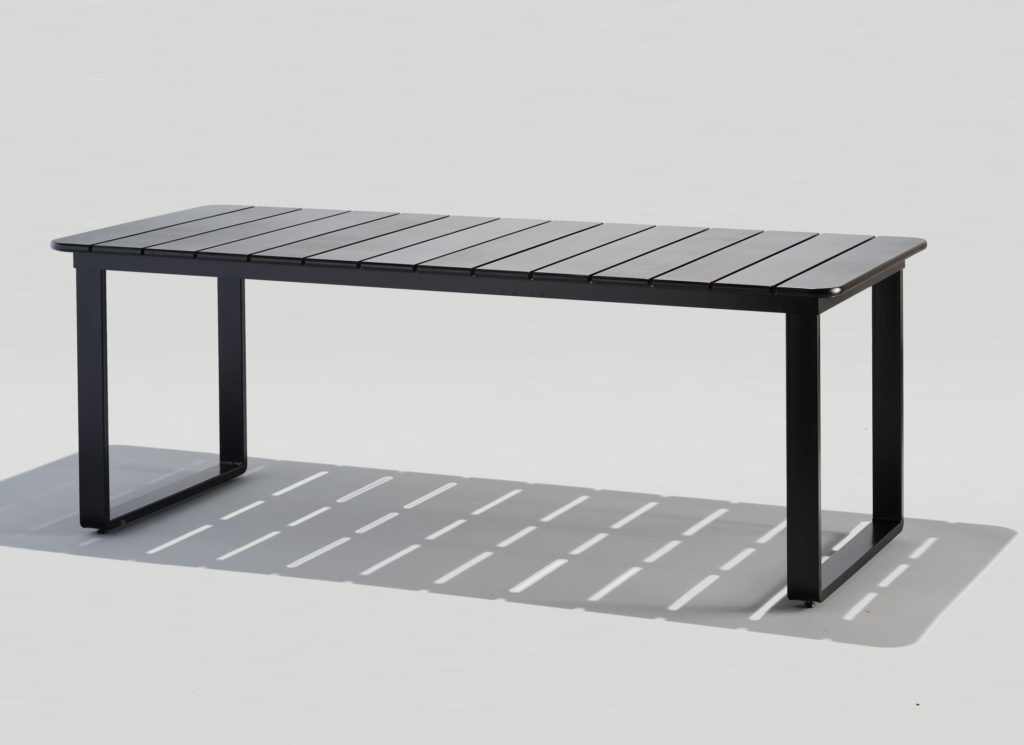 Black modern outdoor dining table