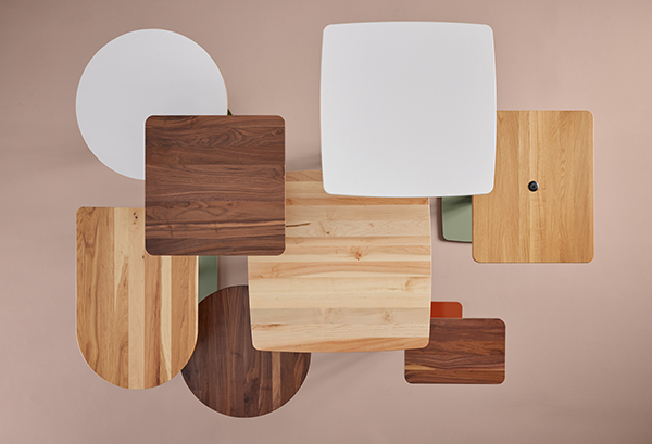 Overhead view of Onesima Table Collection.