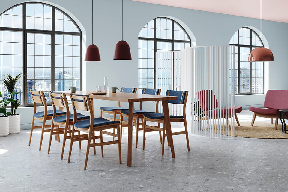 Sigsbee Chairs with Andy Communal Table.