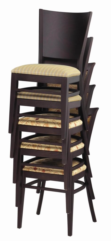 Wood Melissa Stacking Chairs.