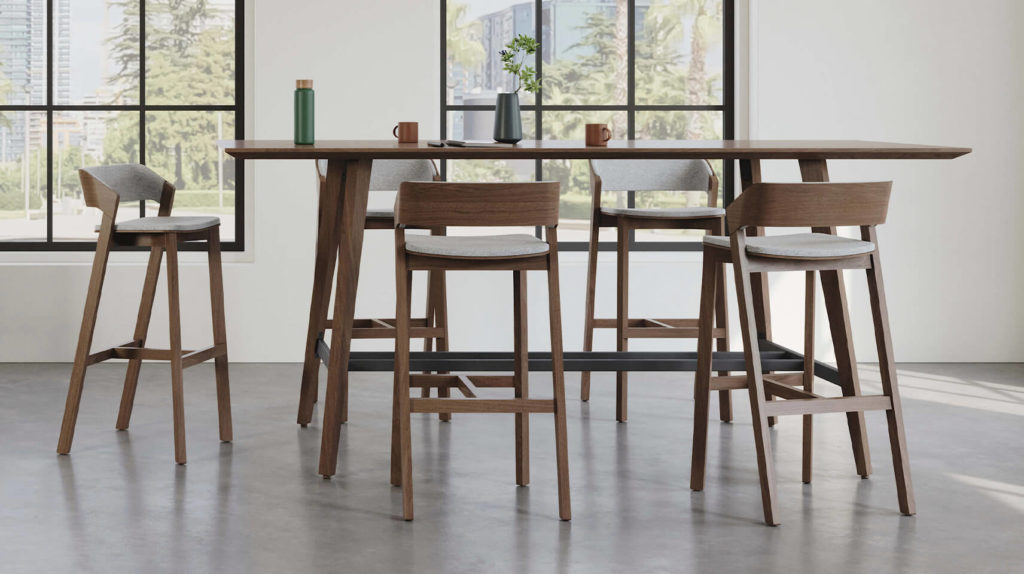 Andy table with Merano Barstools.
