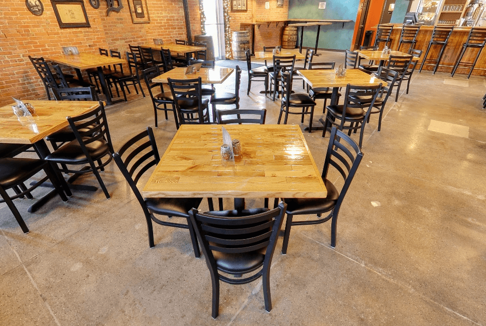 Brewery with Melissa Anne chairs.