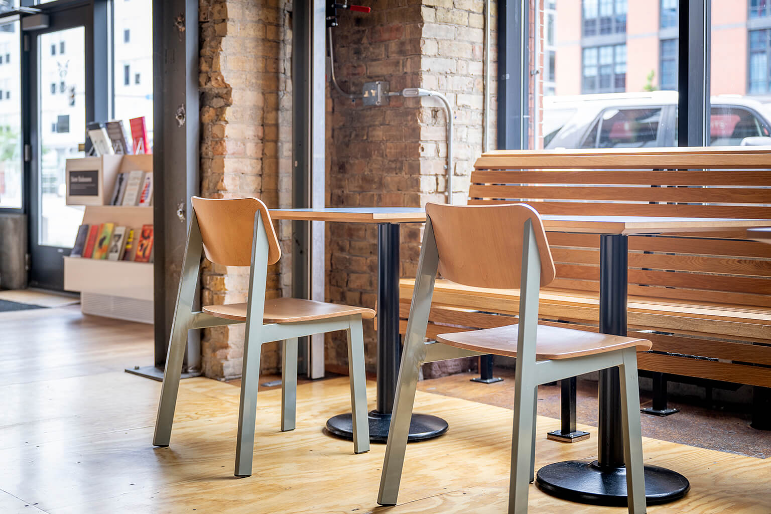 Orbit Tables with Sadie II Chairs