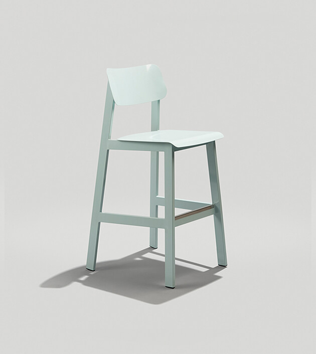 Grey sweep of Sadie II Outdoor Stool.